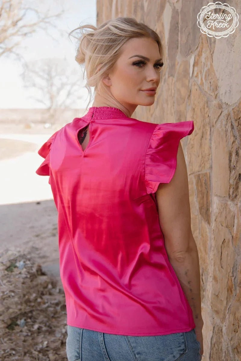 PLUS Sterling Kreek Pink Babydoll Top LightweightLayeredFabric