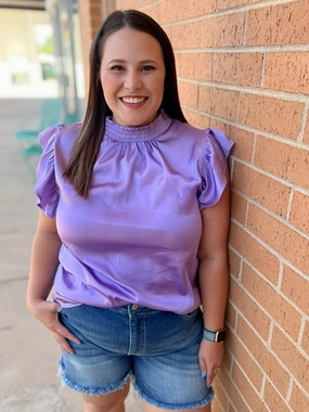 ResilientStretch PLUS Sterling Kreek Purple Babydoll Top