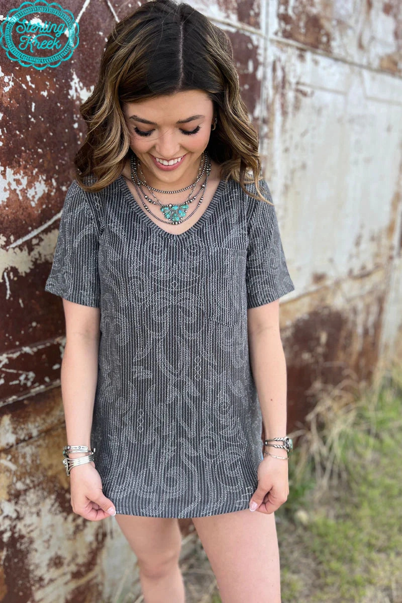 PLUS Sterling Kreek Rodeo Roundup Top Grid Texture Fabric WrinkleFree Structure