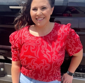 PLUS Sterling Kreek Stitched Out Top Hypoallergenic Fiber Formal Shirt