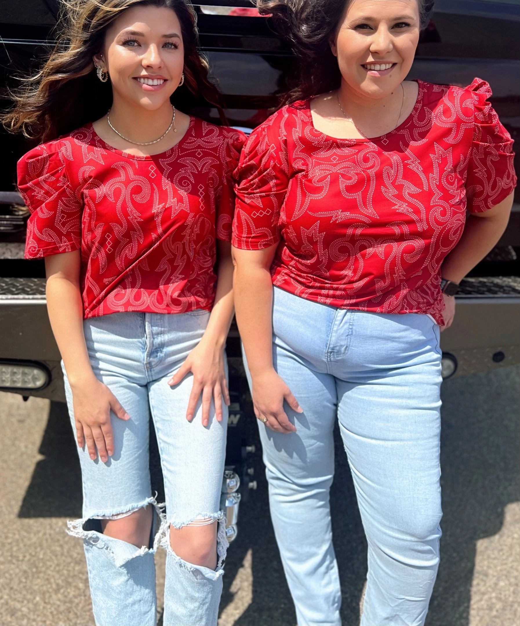 PLUS Sterling Kreek Stitched Out Top RawHemDetail AllDayComfortFit