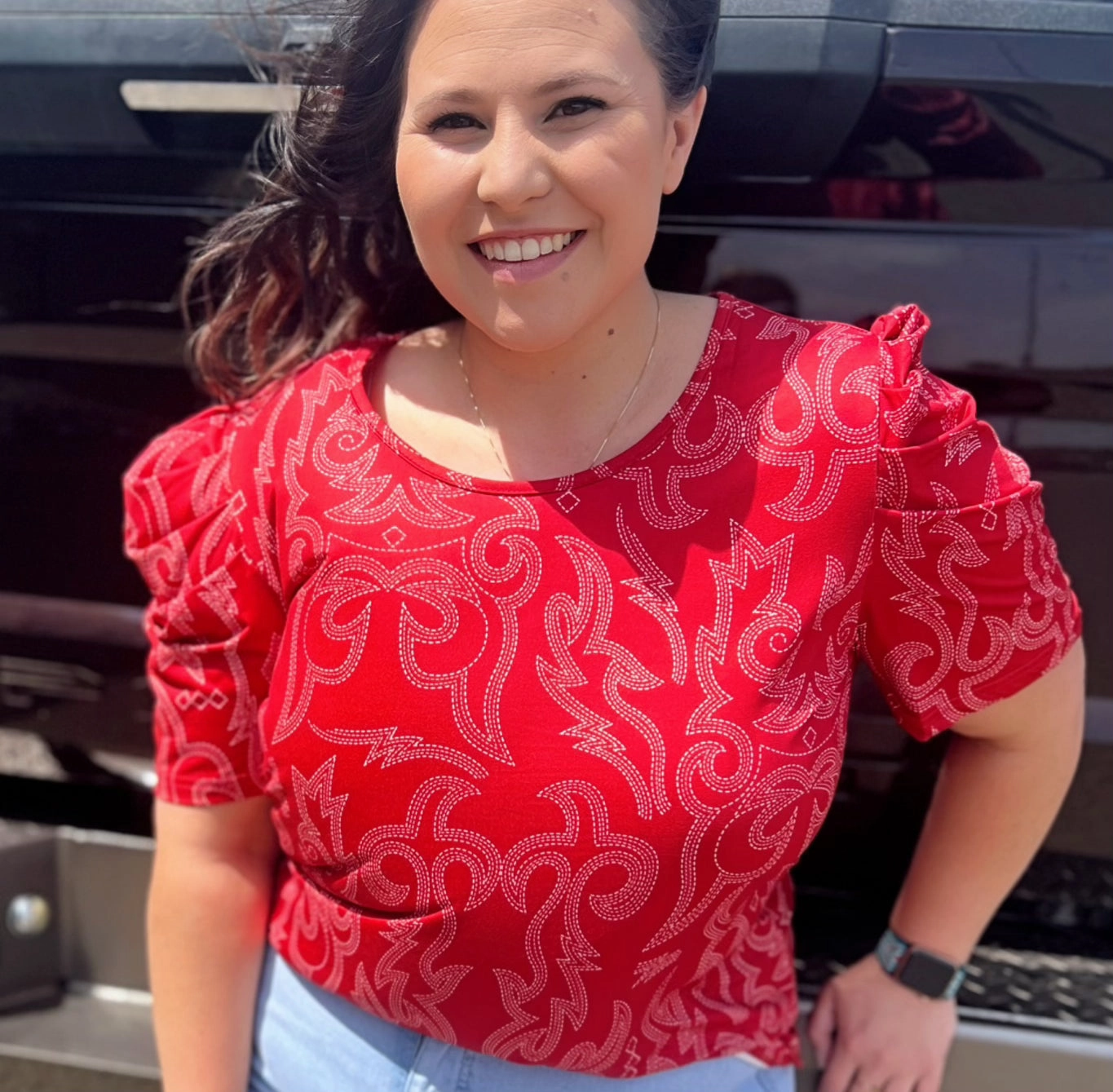 PLUS Sterling Kreek Stitched Out Top Hypoallergenic Fiber Formal Shirt