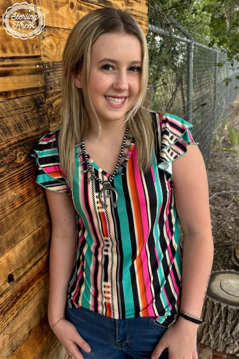 Asymmetrical hem PLUS Sterling Kreek Wilder Than The West Top