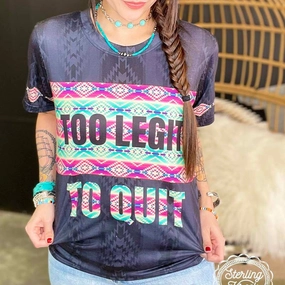 PLUS Too Legit Too Quit Tee* Anti Static Fabric Interlock Stitch Detail