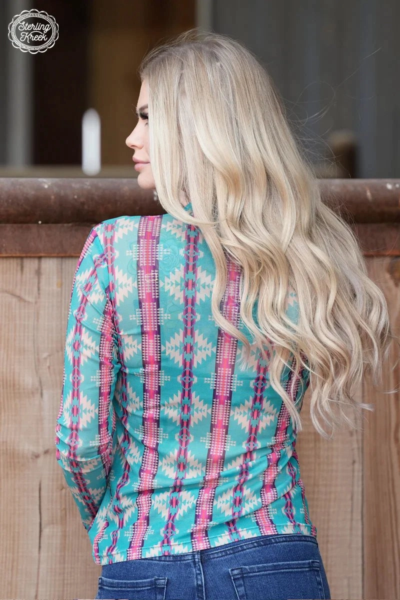 Non Restrictive Cut Plus Wild One Mesh Top