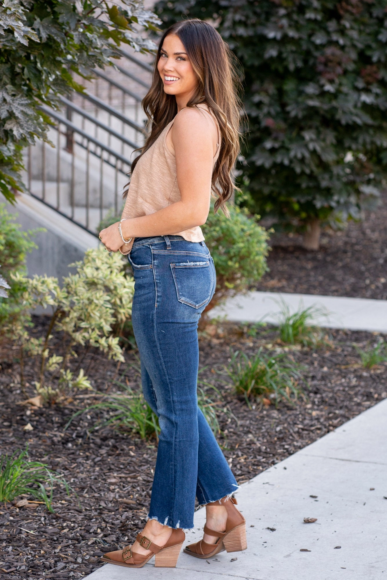 Portable Mid Rise Cropped Mini Boot Cut Regular & Plus Sizes Office Wear Weekend Warrior Trend Setter