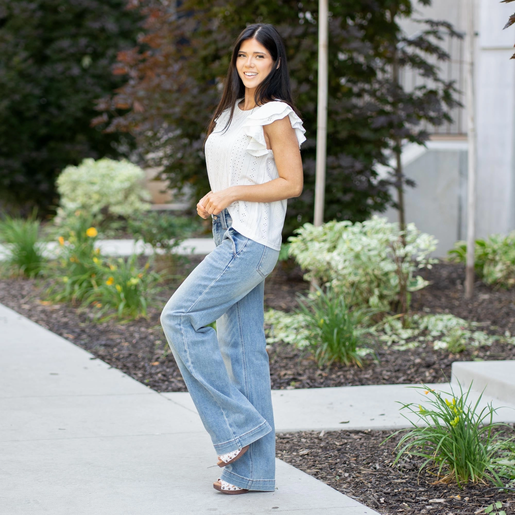 Power Play High Rise Wide Leg Regular & Plus Sizes Sleek Comfort Brushed Interior