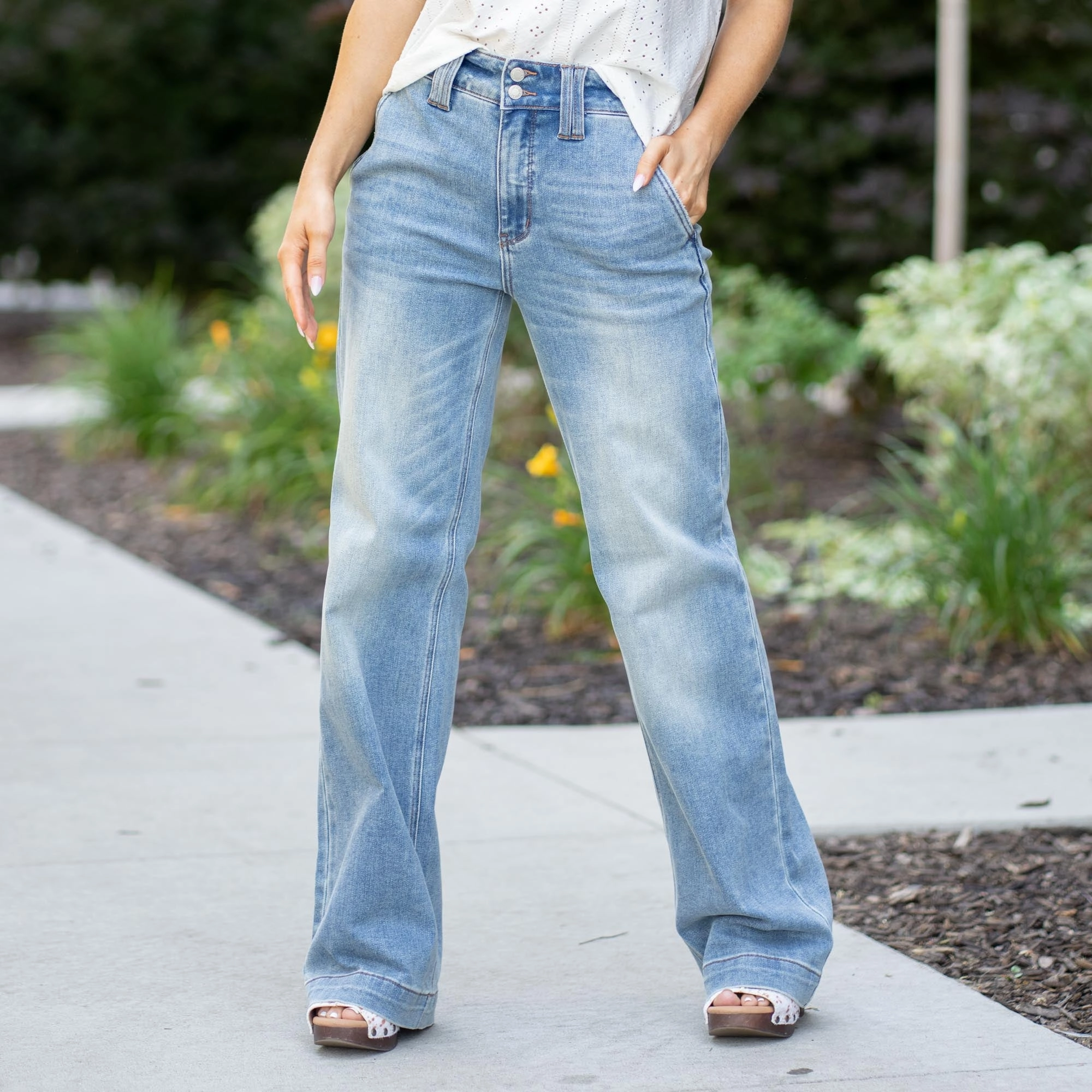 Perfect Fit Power Play High Rise Wide Leg Regular & Plus Sizes