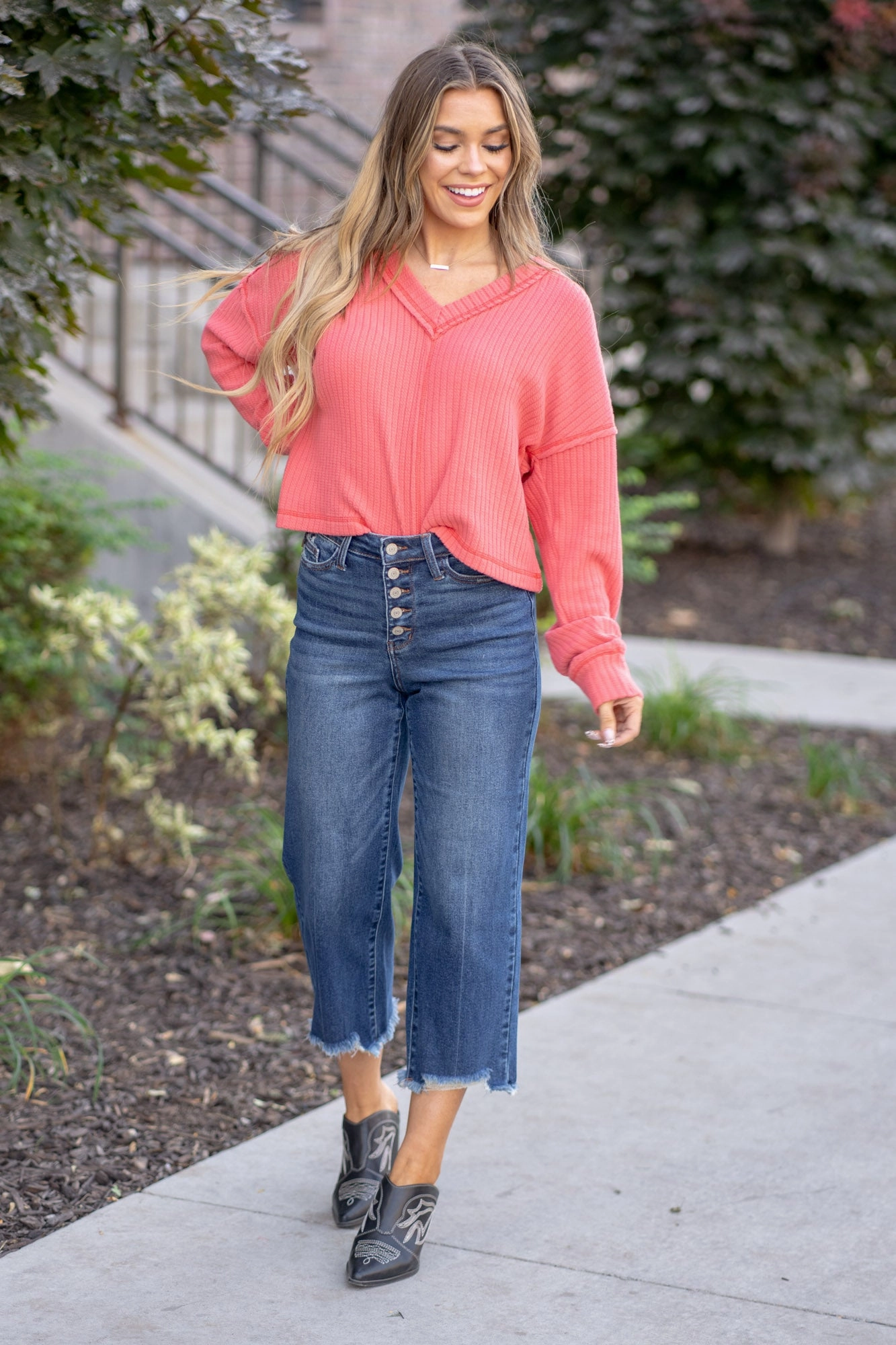 Sophia High Rise Button Fly Crop Wide Leg Regular & Plus Sizes Sustainable Beach Day Work Meeting Unisex Wear Weekend Warrior