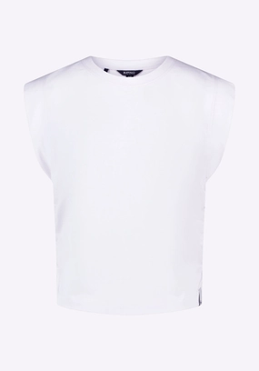 AllSeason Wearability Sleeveless Tee Alanis Women's Sleeveless Top, White - KT0206P