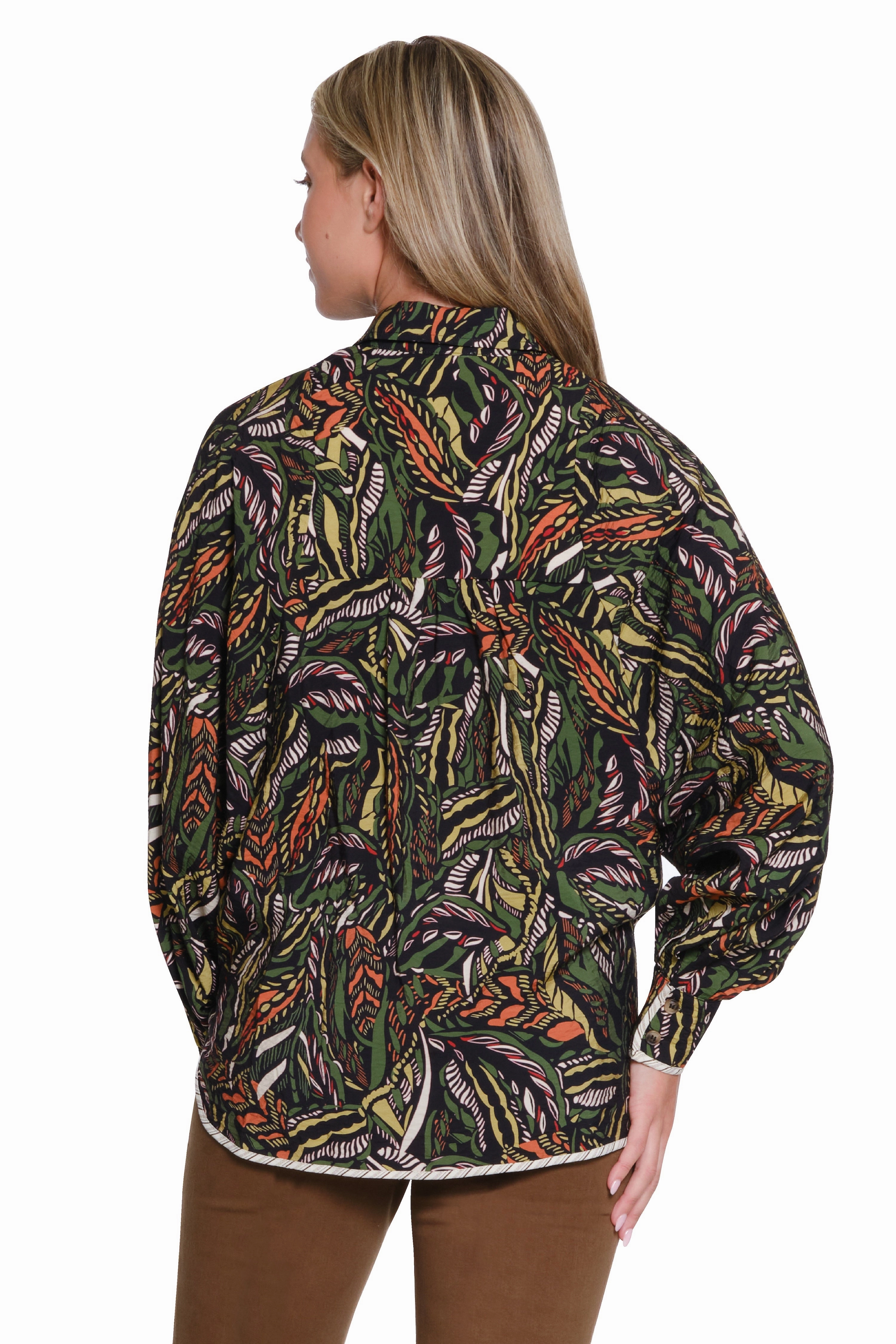 QuickDrying Printed Button Front Top - Multi