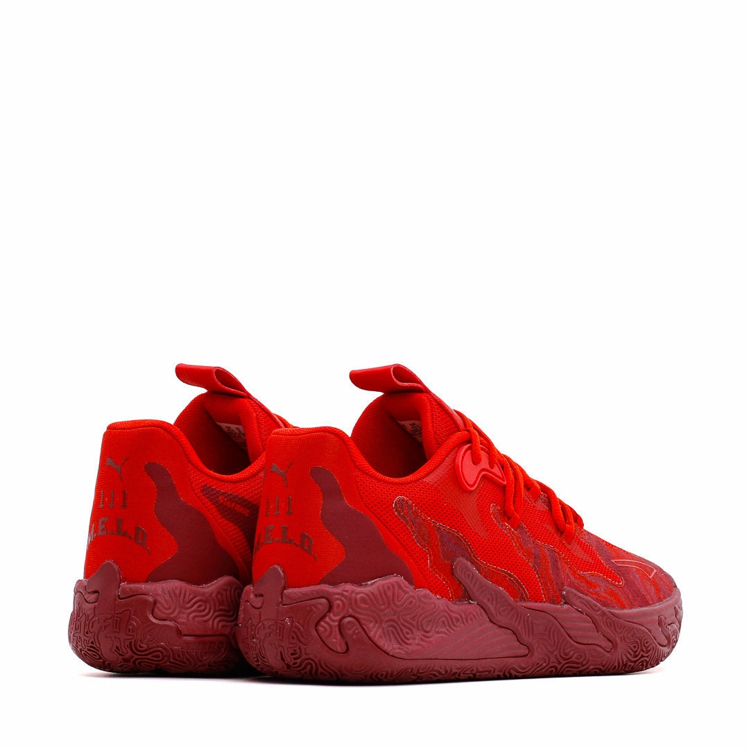 Puma Basketball Junior Lamelo MB.03 Team Red 310520-02 Vented Tongue Design Knit Weave Technology