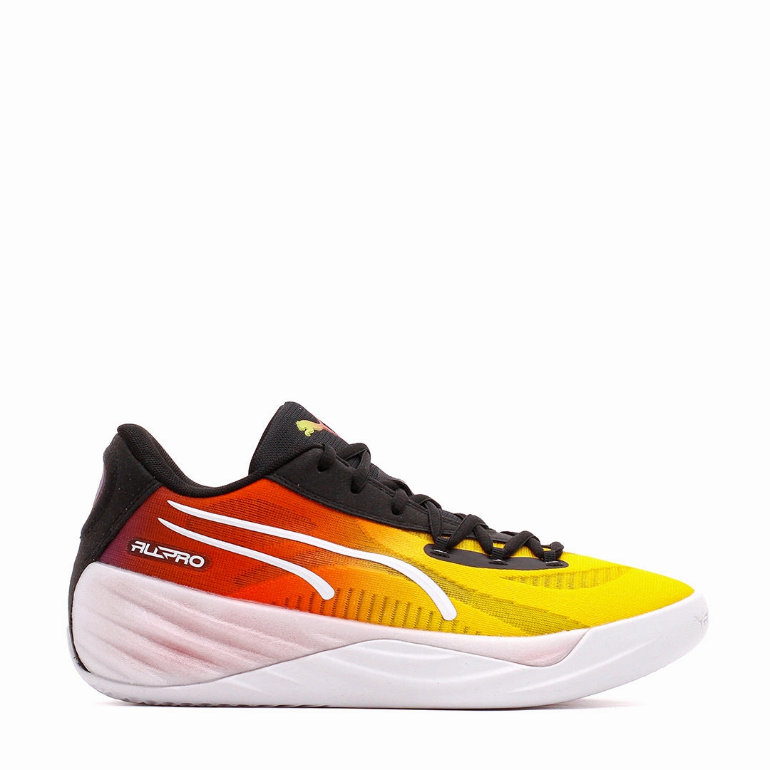 Puma Basketball Men All-Pro Nitro Showtime Yellow Sizzle Purple Glimmer 309890-01 Spirit Rise Ground Contact Traction