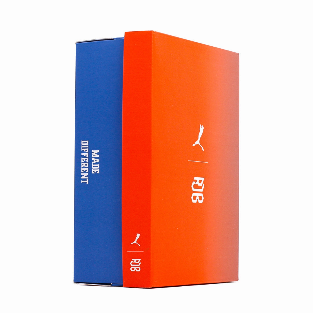 Abrasion Resistance Upper Sneakers Breathable Material Puma Basketball Men Rise Nitro RJ Barrett Black Orange Blue 377388-02