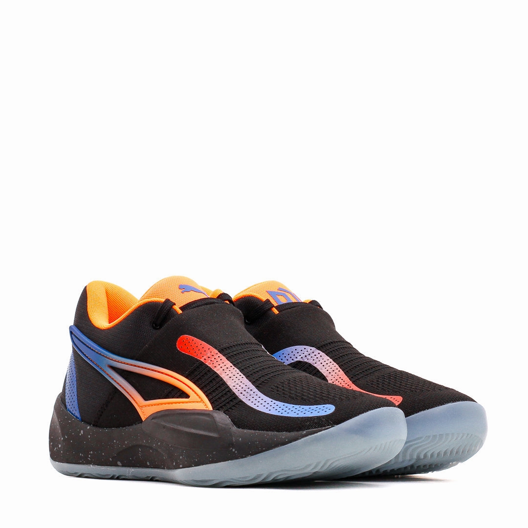 Durable Traction WellMade Puma Basketball Men Rise Nitro RJ Barrett Black Orange Blue 377388-02