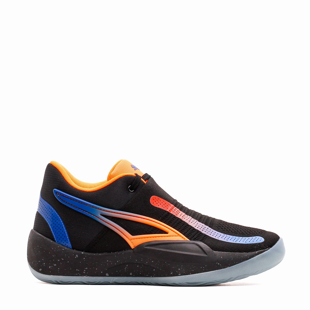 Puma Basketball Men Rise Nitro RJ Barrett Black Orange Blue 377388-02 Torsional Stability System