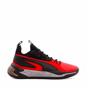 Low Top Sneakers Good Grip Puma Basketball Uproar Hybrid Court High Risk Red Black Men 192775-08
