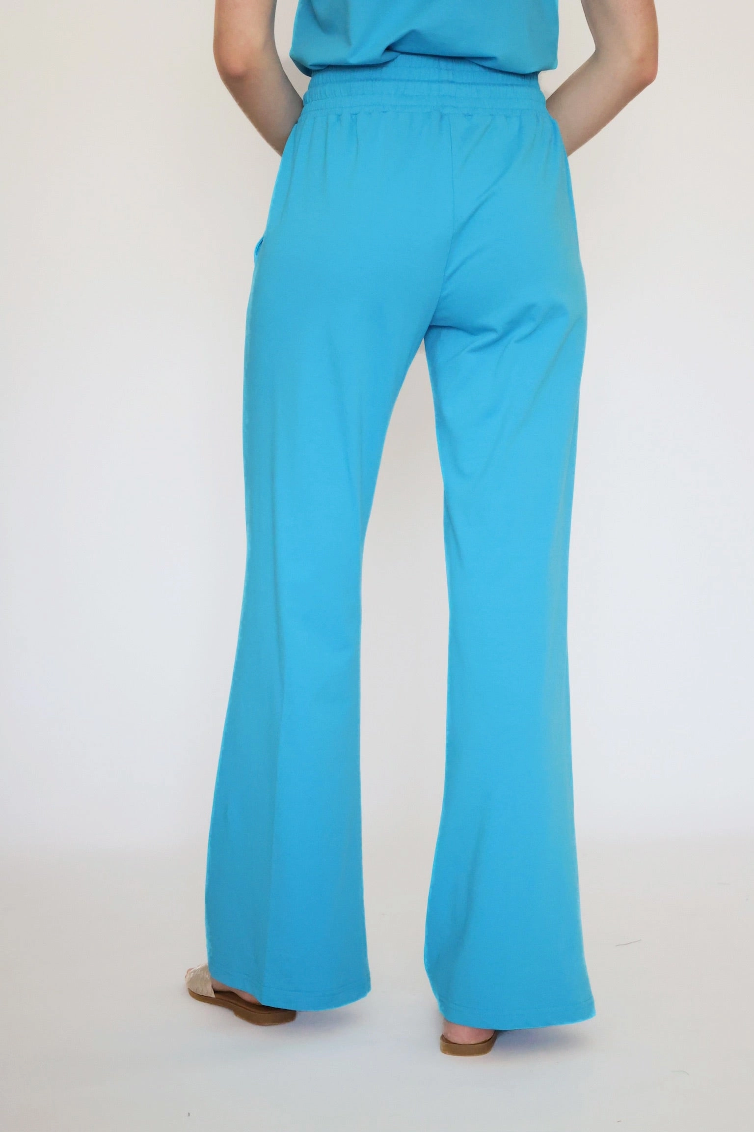 No Iron Easy Flex Design Quincy Pants - Malibu Blue-(FINAL SALE)