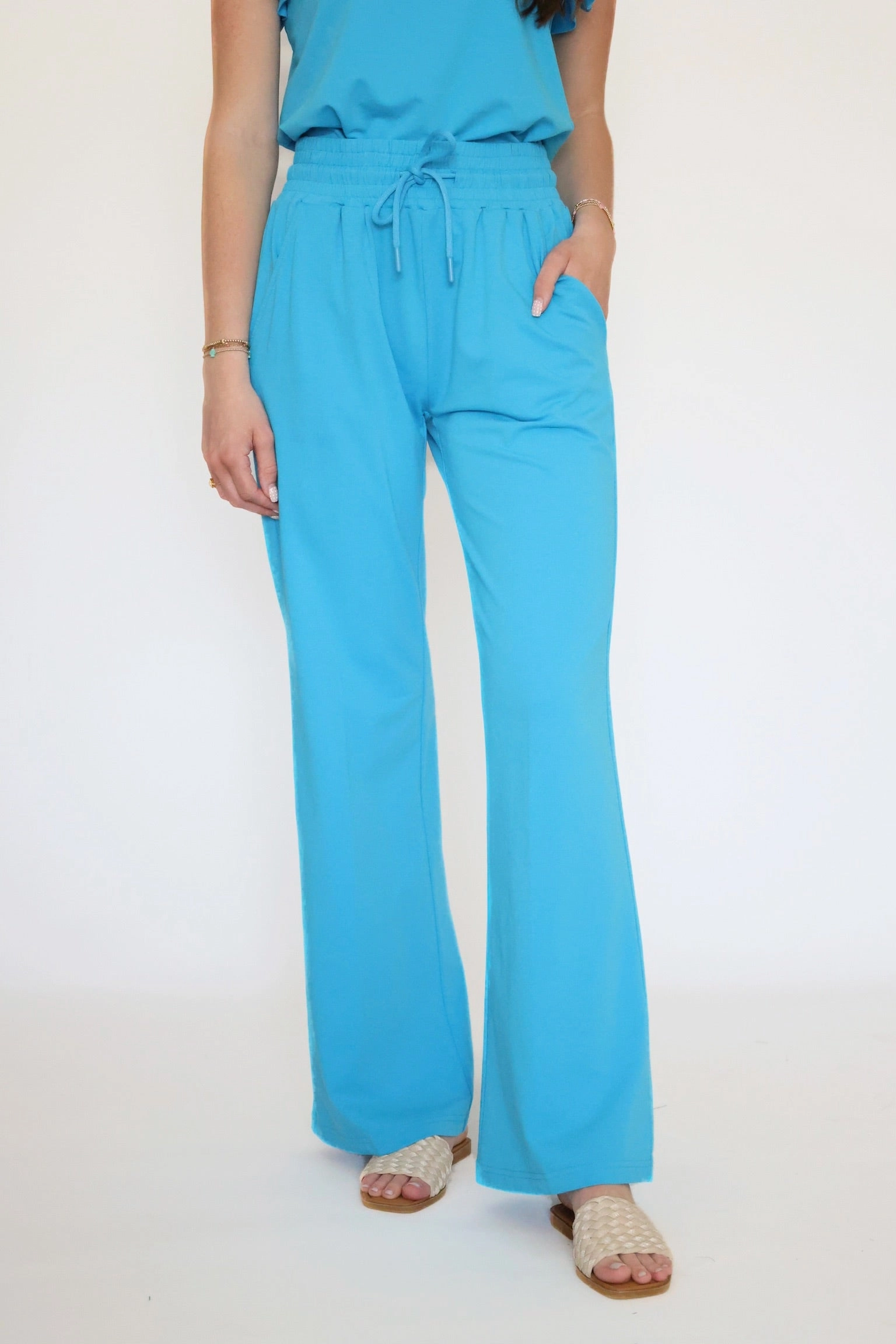 Quincy Pants - Malibu Blue-(FINAL SALE) Comfort Wear