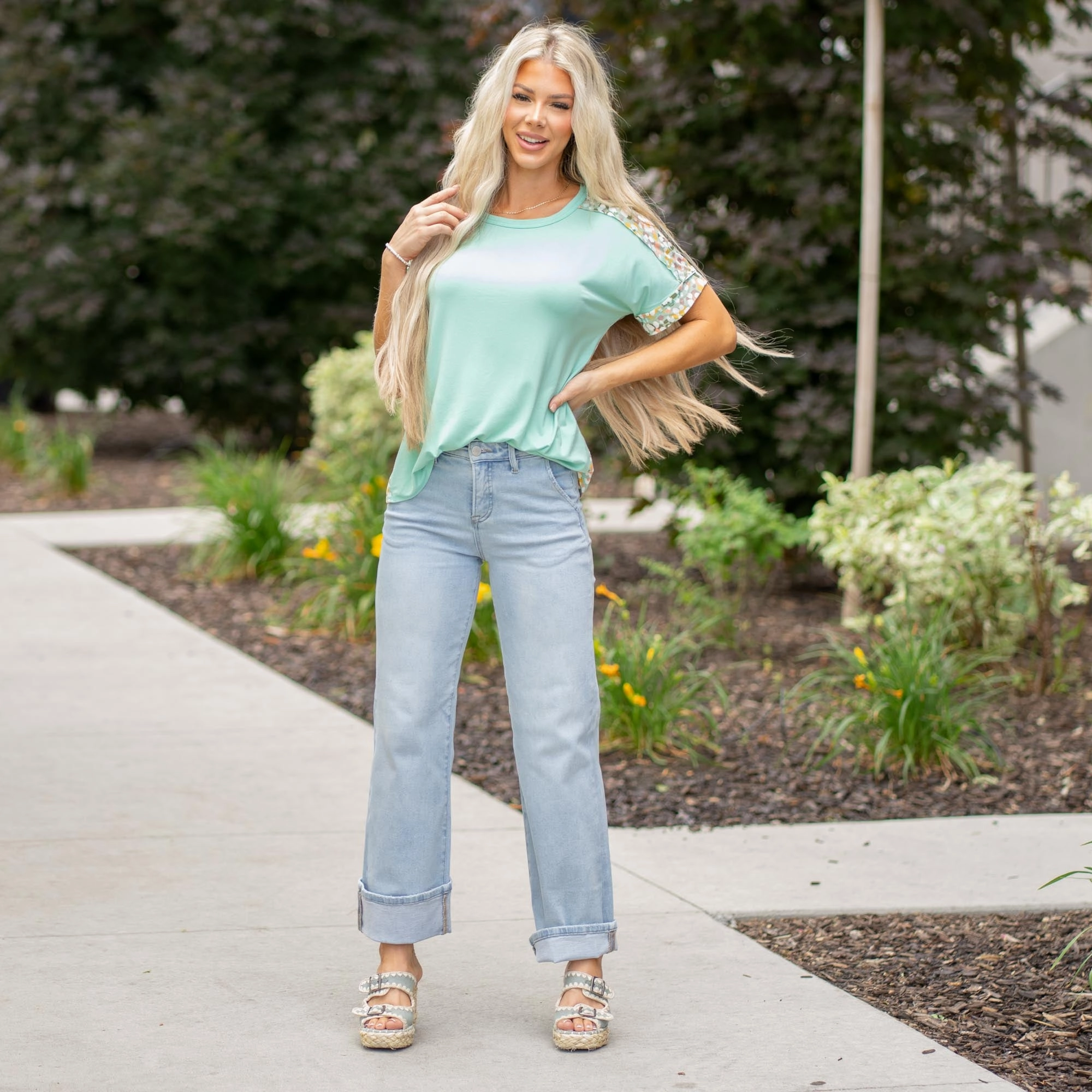 Shape Retention Fit For Every Day Bristol High Rise Cuffed Wide Leg Regular & Plus Sizes