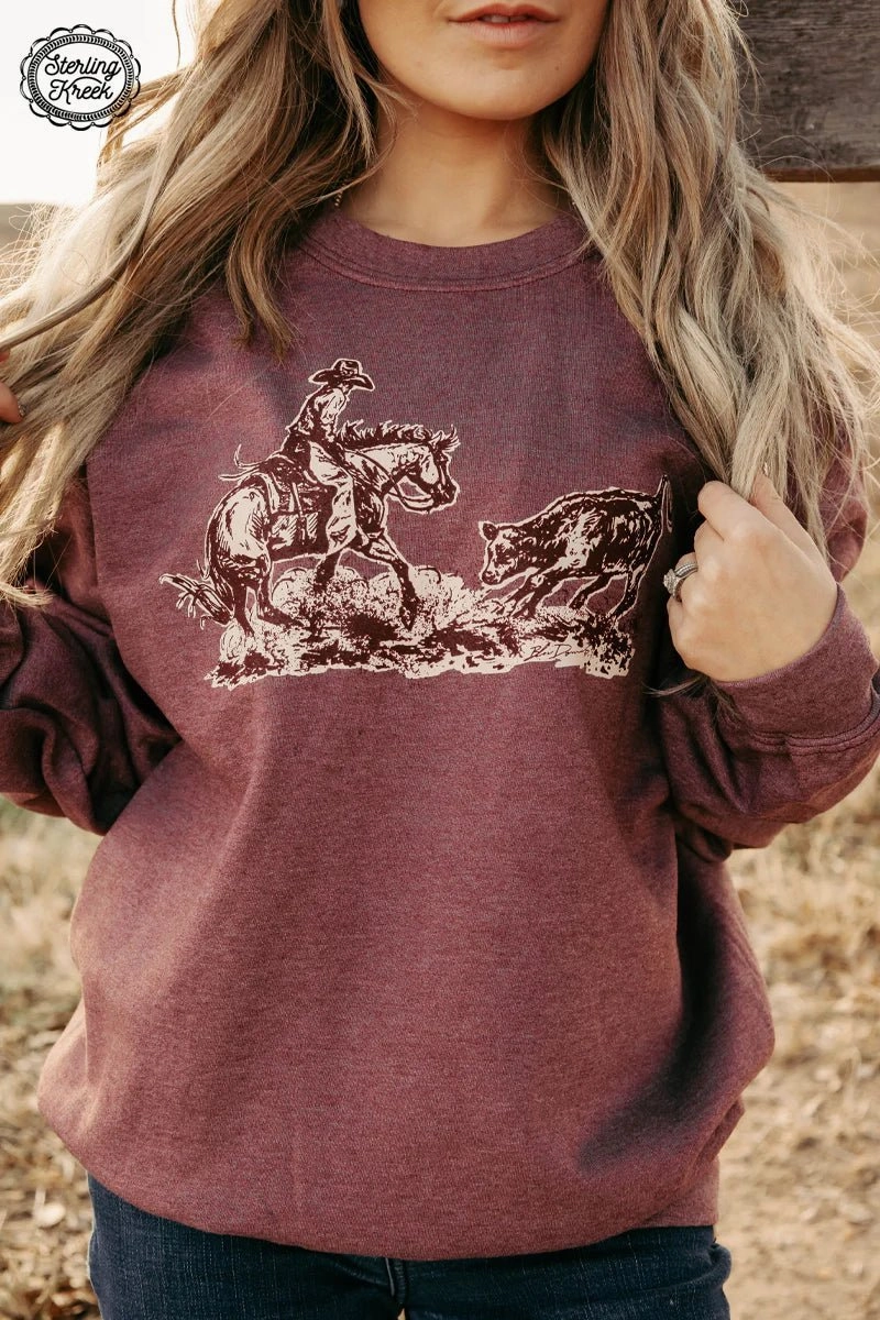 Formal Wear Neutral Tone Stitching Cowboy Cutter Sweater