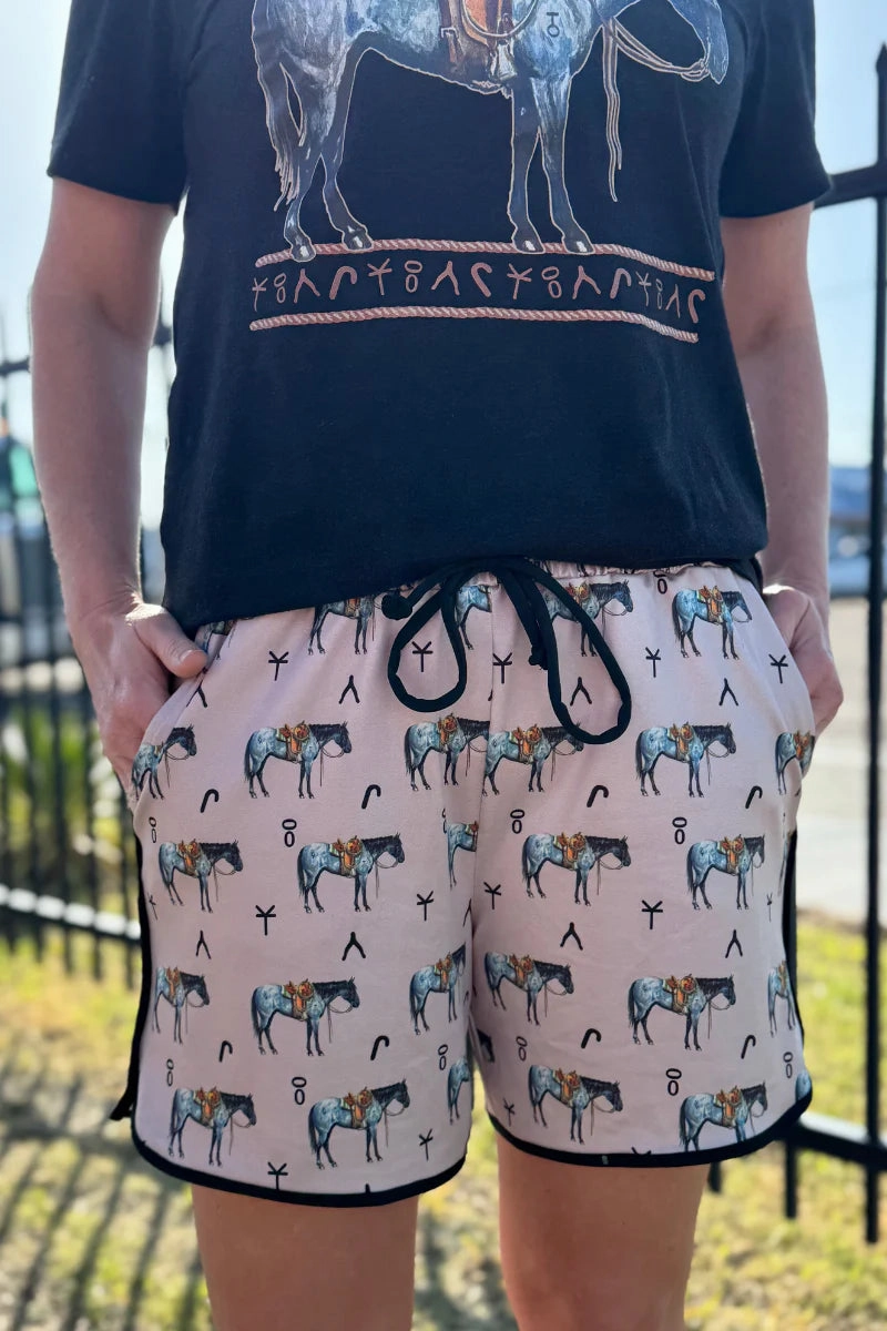 WindResistantMaterial Adjustable Belt Loops Sterling Kreek Old Town Road Shorts-Long