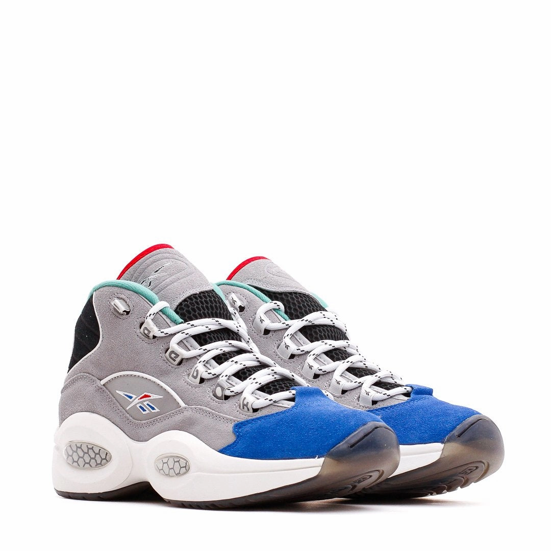 Athletic Performance Reebok Classics Basketball Men Question Mid Allen Iverson Draft Night Grey Blue GZ7283