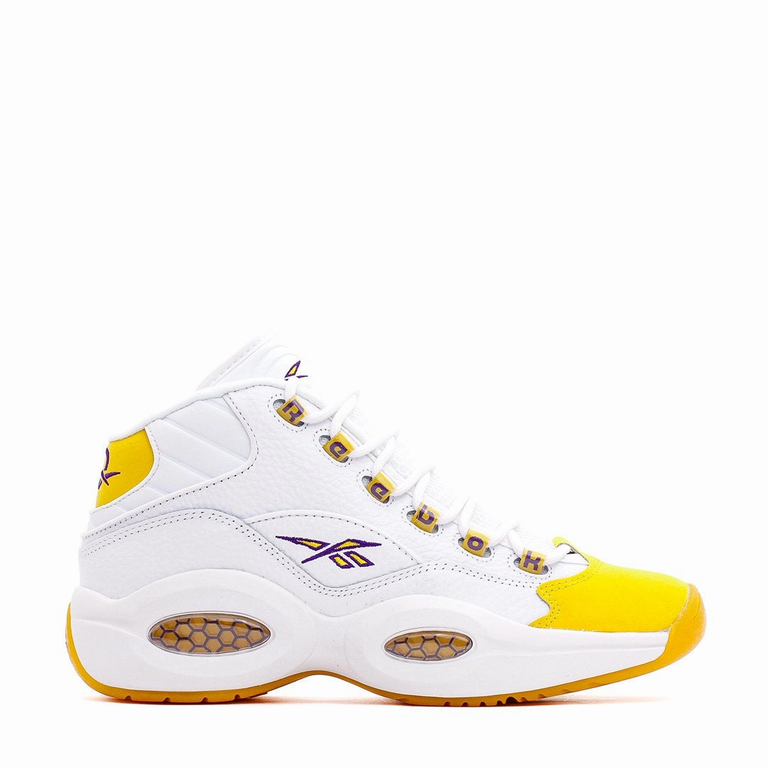 DurableConstruction Non   Marking Reebok Classics Basketball Men Question Mid Allen Iverson Yellow Toe Core FX4278