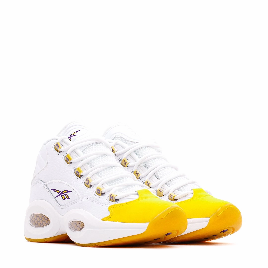 Canvas Fabric Zero Drop Platform Reebok Classics Basketball Men Question Mid Allen Iverson Yellow Toe Core FX4278