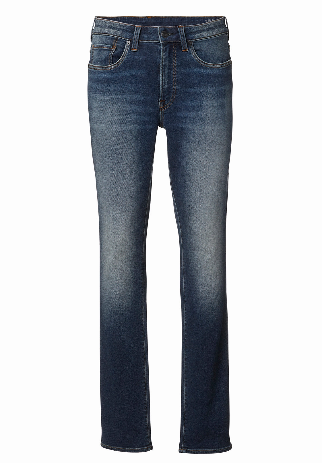 Neutral Smooth Streetwear Fan Beach Day Slim Ash Men's Freedom Flex Jeans, Dark Sanded Blue - BM22920