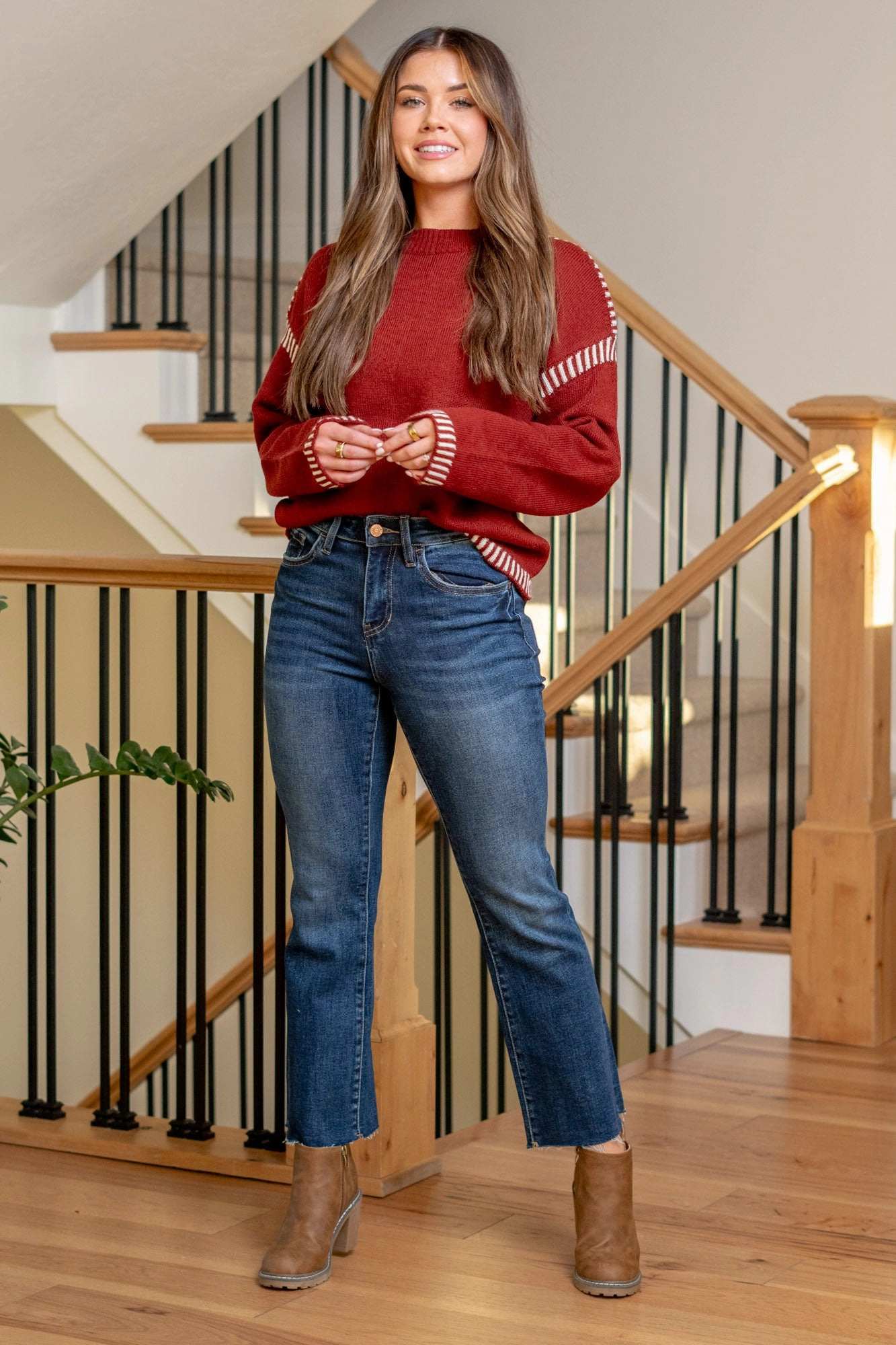 Regard High Rise Cropped Flare Regular & Plus Sizes Shrink Resistant Denim