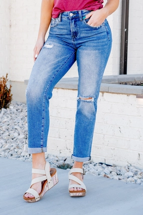 Cropped length Body Fit Ready Bourbon Street High Rise Girlfriend Regular & Plus Sizes