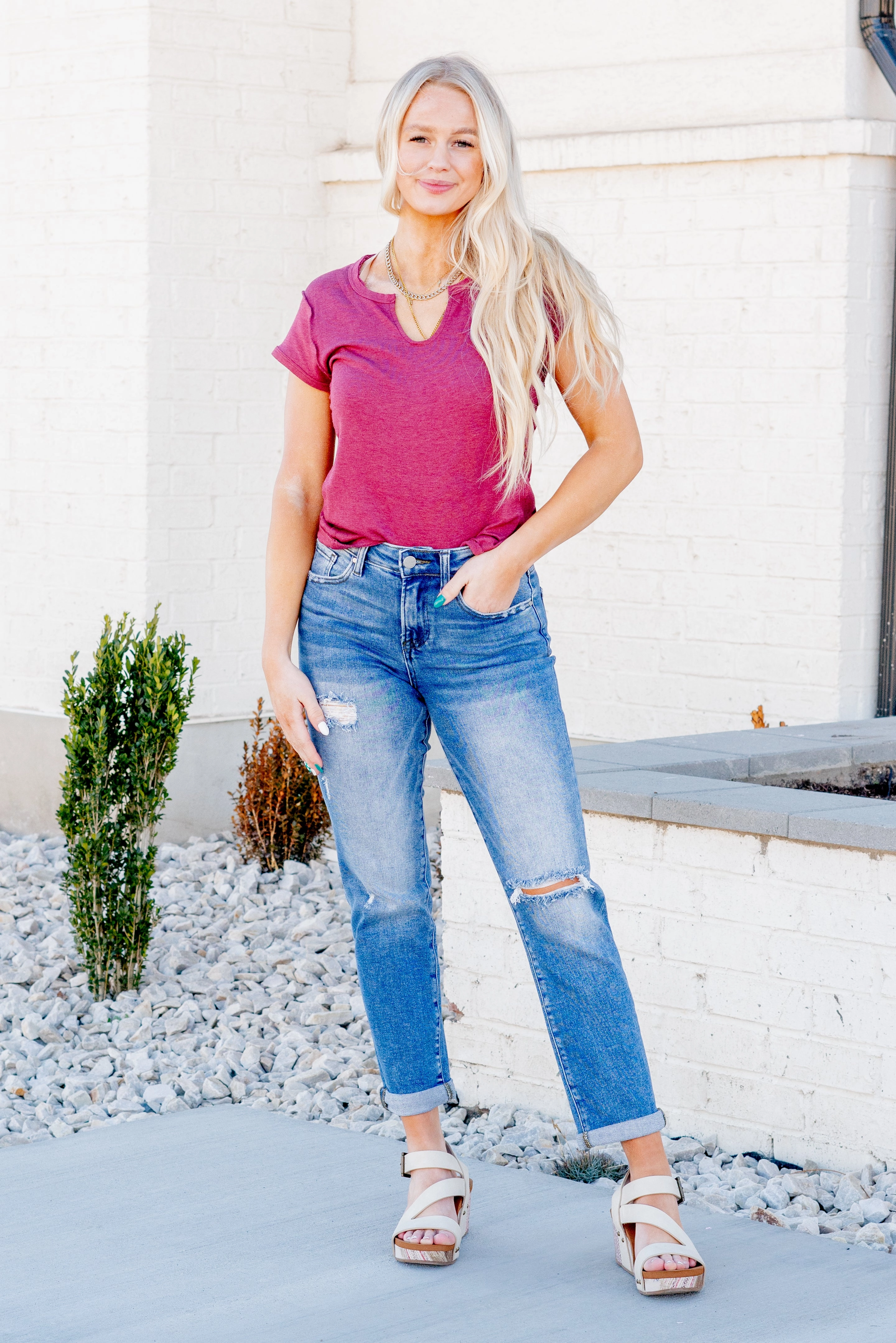 Bourbon Street High Rise Girlfriend Regular & Plus Sizes Stretch Soft Classic Vibe