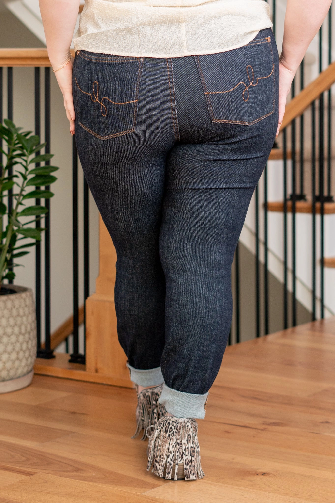 Plus Size Saratoga Springs High Rise Embroidered Pocket Skinny Hypoallergenic Material Composition Layer Friendly Piece