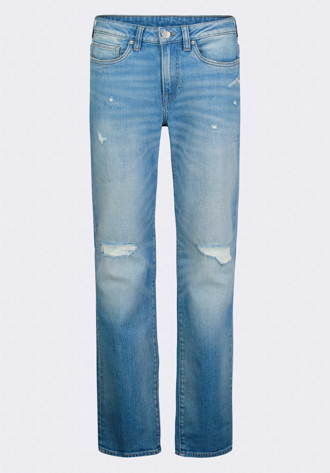 Straight Six Men's Distressed Jeans, Light Vintage Blue - BM26058 Gym Ready Evening Stroll
