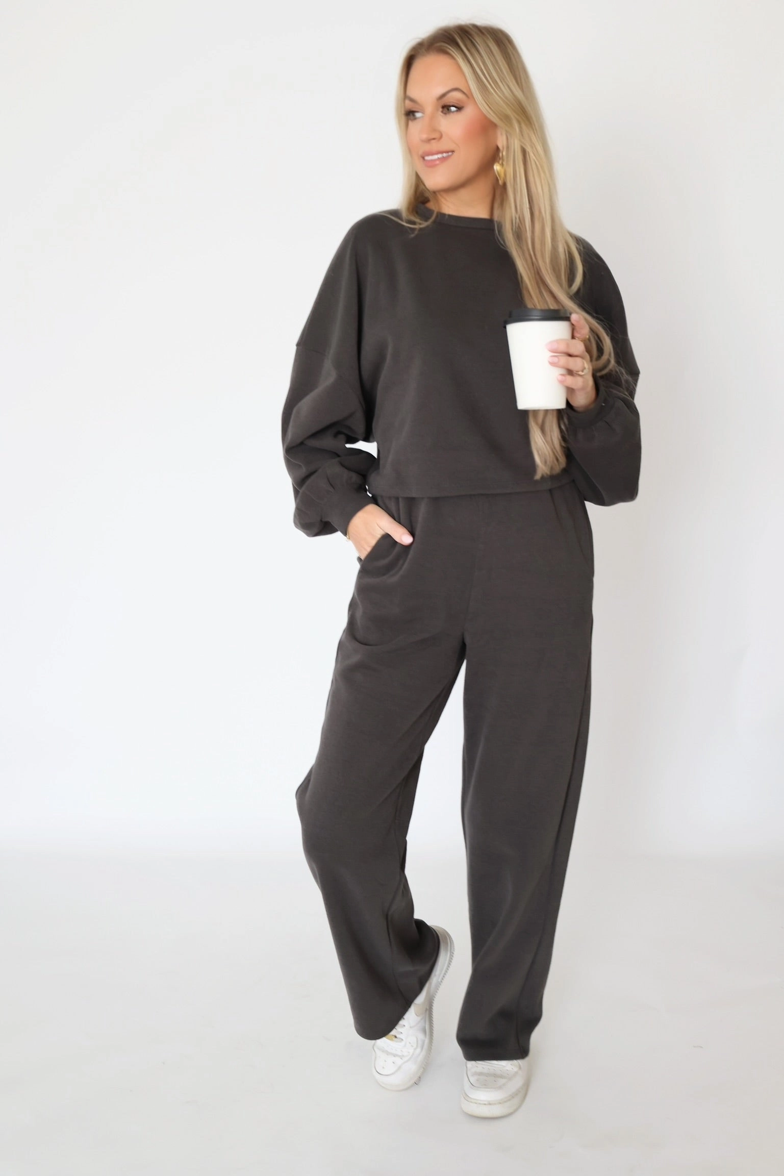 Body Movement Essential Comfort Wear Relaxed Stay Wide Leg Pant