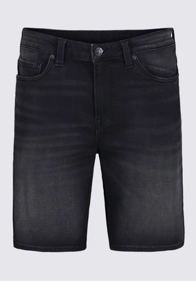 Body Motion Adaptive Fit Relaxed Straight Dean Men's Freedom Flex Denim Shorts, Worked and Sanded Black - BM22965