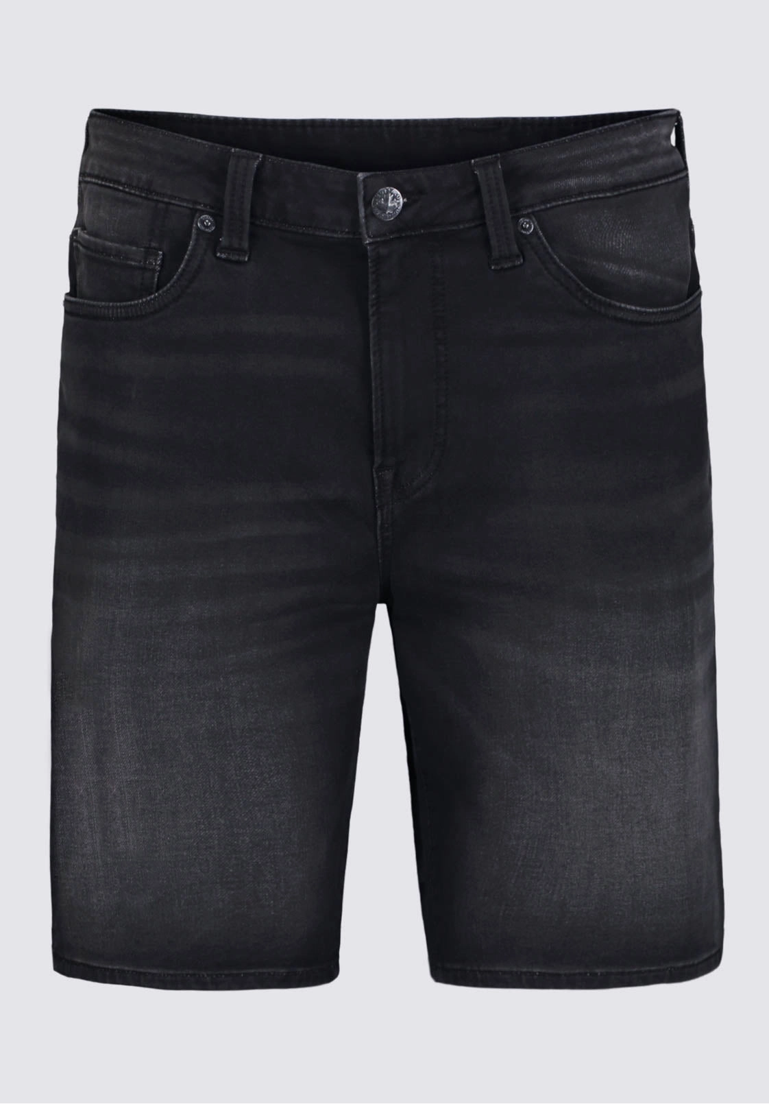 Relaxed Straight Dean Men's Freedom Flex Denim Shorts, Worked and Sanded Black - BM22965 Flexible Stretch Waist stain - resistant