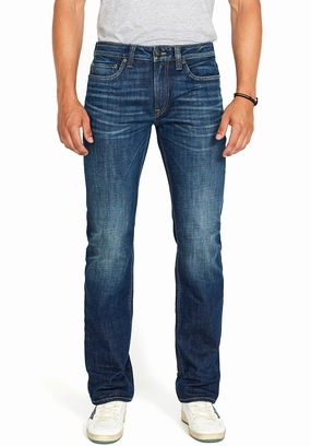 Relaxed Straight Driven Men's Jeans in Dark Blue Sanded- BM22640 Holiday Vibes Athlete Fit Winter Fashion