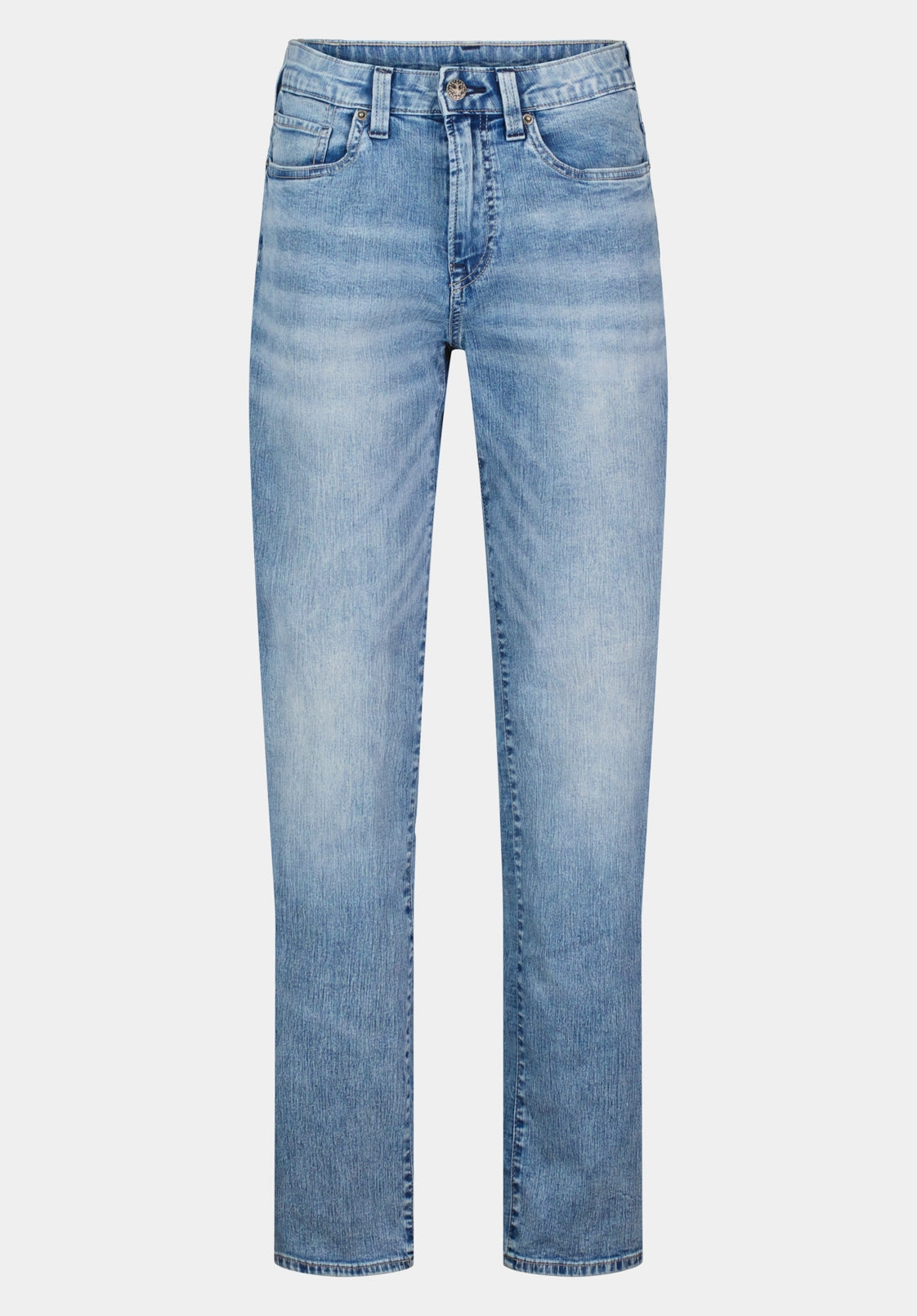 Spring Mood Office Wear Minimalist Relaxed Straight Driven Men's Jeans, Sandblasted Light Blue - BM20606