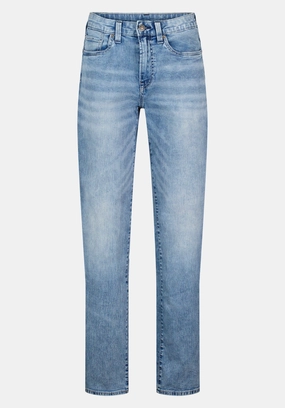 Relaxed Straight Driven Men's Jeans, Sandblasted Light Blue - BM20606 Comfy Waist