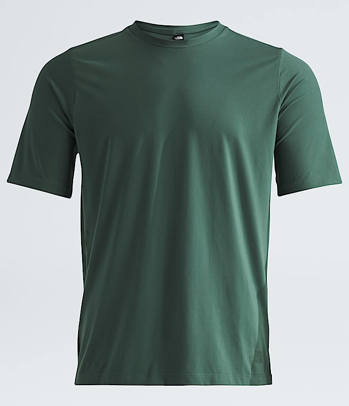 Men's Dune Sky Short Sleeve Crew | Duck Green Chiffon details Porcupine like