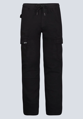 Comfy Cut Slim Tapered Jim Men's Freedom Flex Drawstring Pants, Black - BM26010