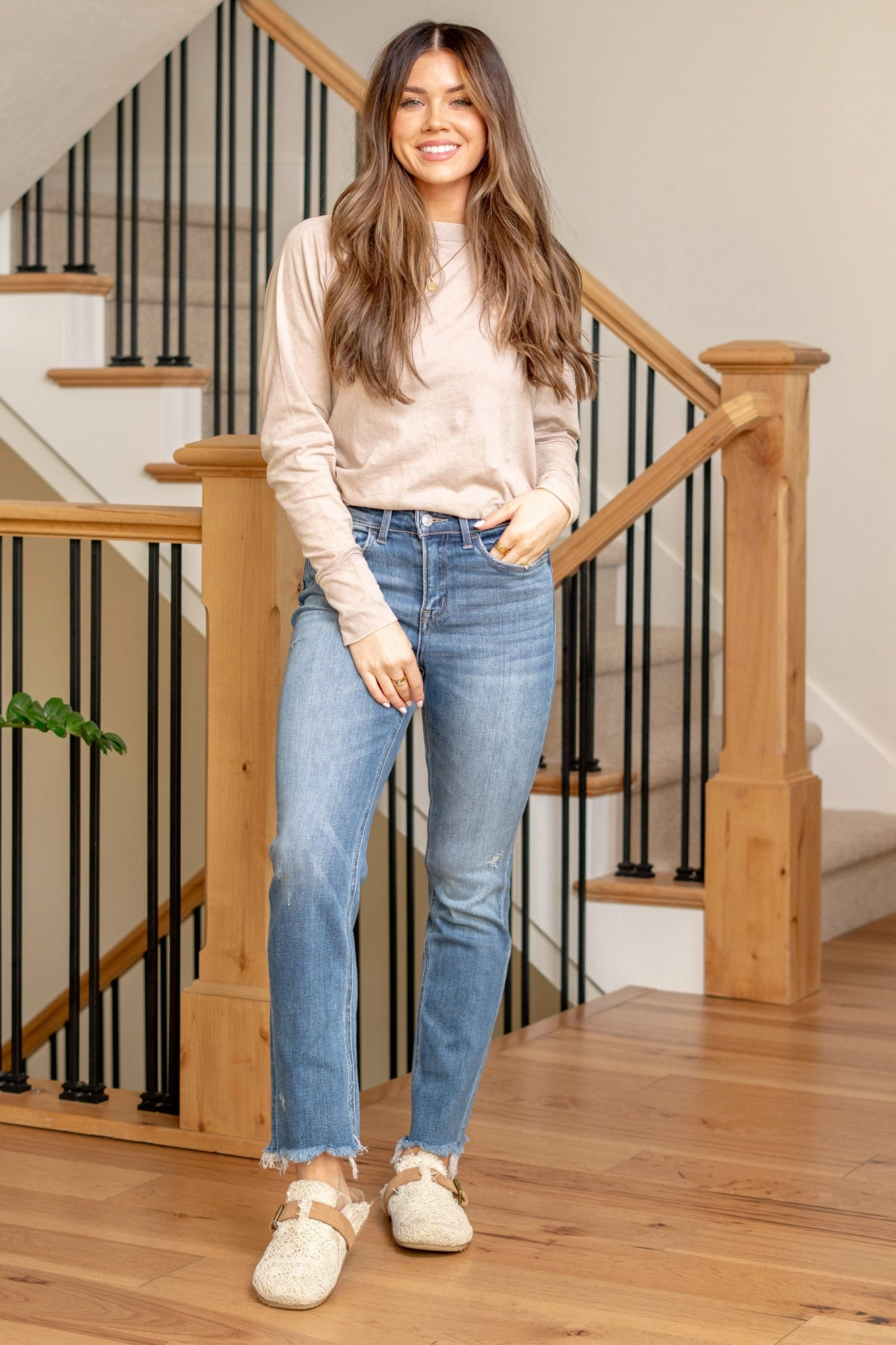 Pre Shrunk Fabric River Lagan High Rise Cropped Straight Leg Regular & Plus Sizes