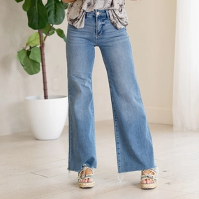 Effortless Look Riverbend Mid Rise Tummy Control Top Wide Leg Regular & Plus Sizes