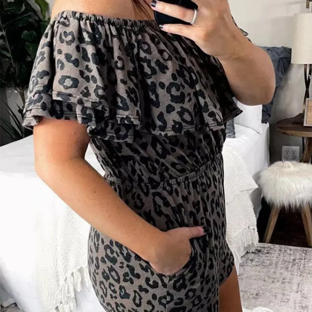 Roaring Leopard Romper* ZeroWaste Pattern VNeck Style