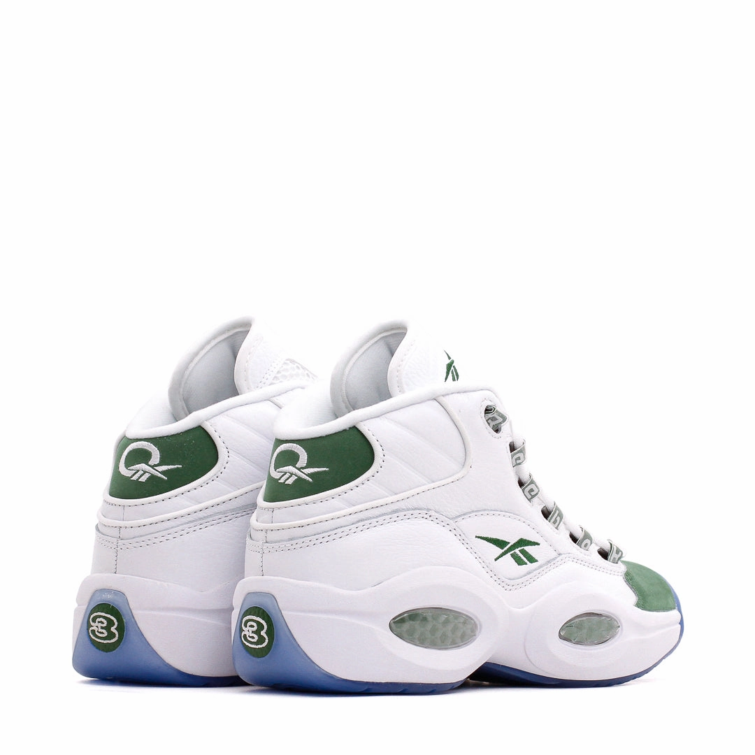 Reebok Classics Basketball Men Question Mid Allen Iverson White Green ID6690 Impact Resistant Foam