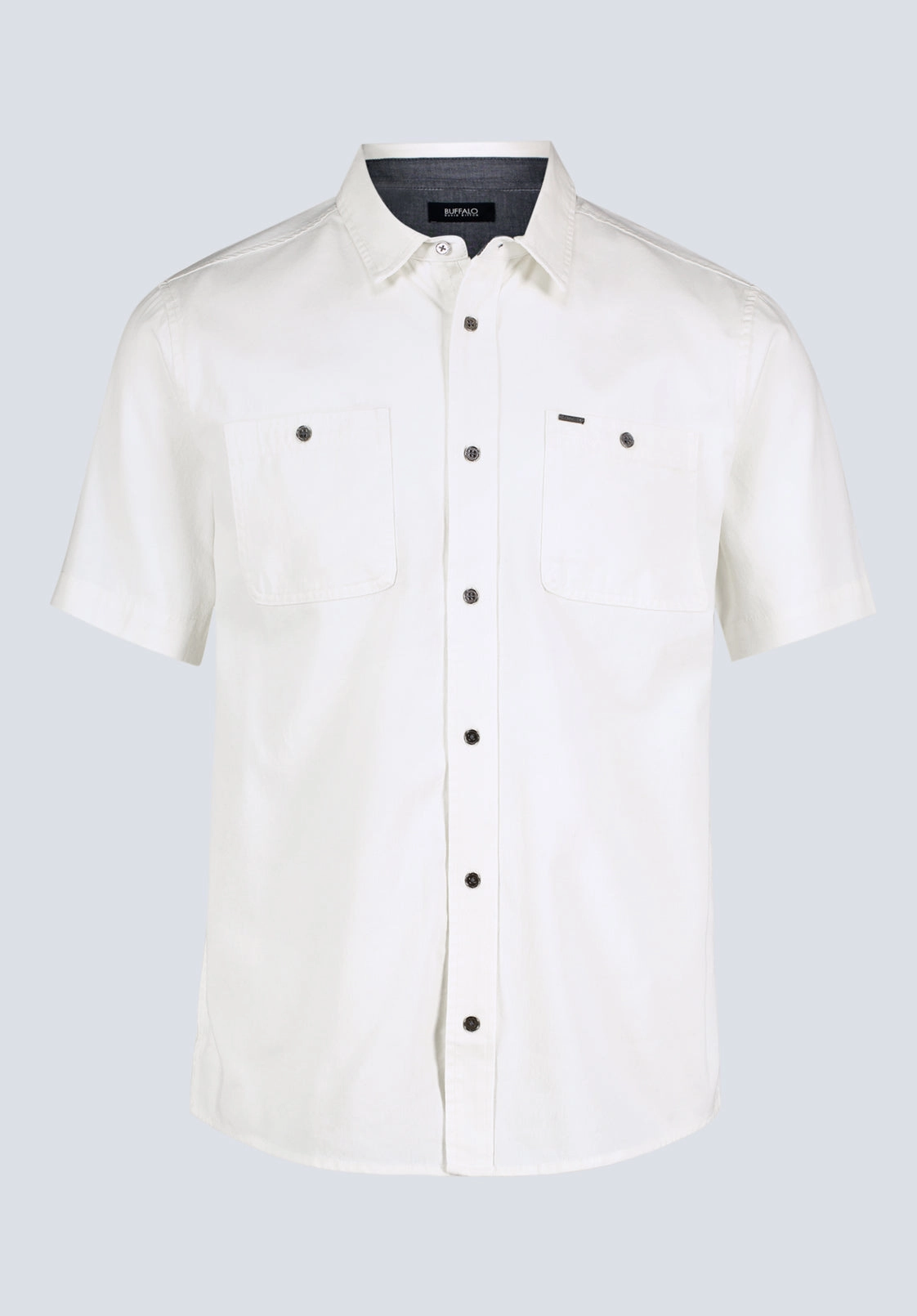Pullover Design Sagrino Men's Short-Sleeve Utility Shirt, Milk - BM24501