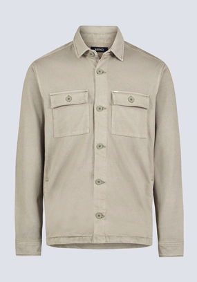 Salto Men's Utility Button-Up Shirt Jacket, Army Green - BM24497 holiday season Sporty Design