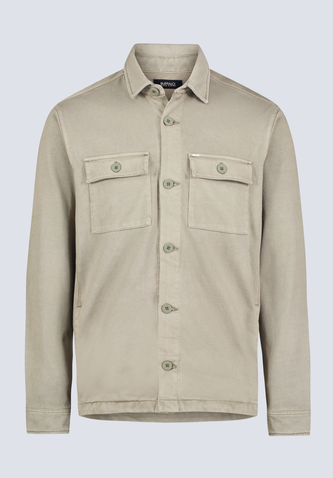 Salto Men's Utility Button-Up Shirt Jacket, Army Green - BM24497 holiday season Sporty Design